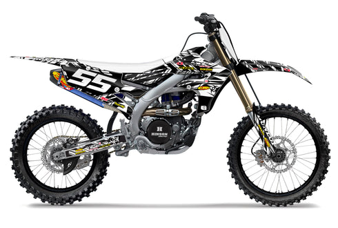 ISLAND STRIKE: BLACK/WHITE Yamaha Full Graphics kit