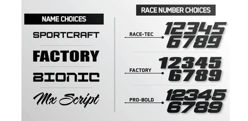 Mx Island STOCK: BLACK Number Plate Graphics kit — fits KTM®