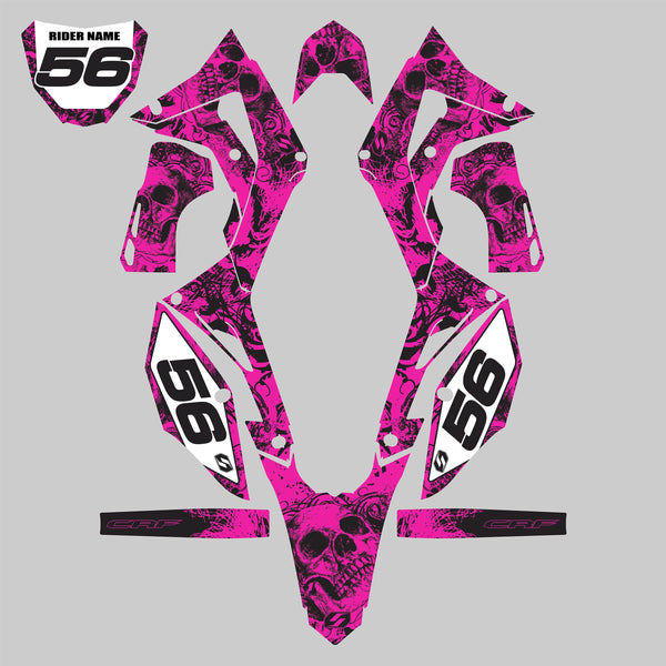 Mx Island BONECRUSHER: MAGENTA/BLACK Full Graphics kit — fits KTM®