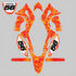 BONECRUSHER: ROJO/NARANJA (Colores Buccaneers) Kit gráfico completo KTM