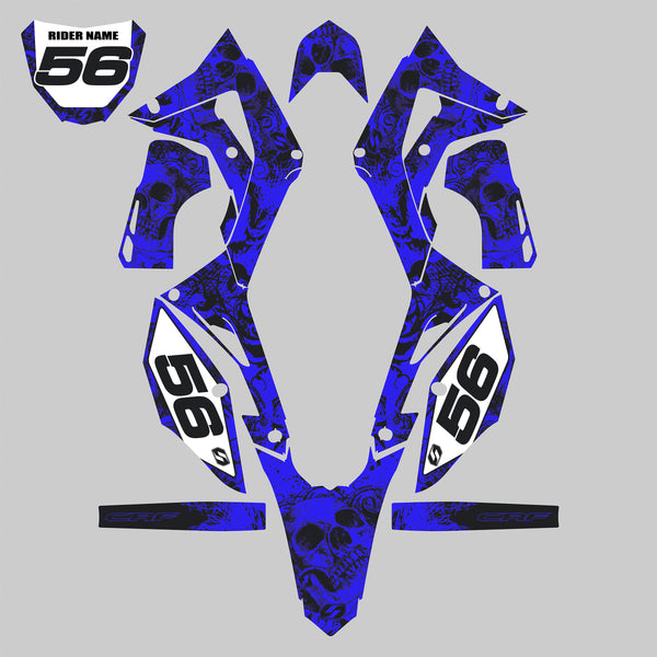 Mx Island BONECRUSHER: DARK BLUE/BLACK Full Graphics kit — fits KTM®