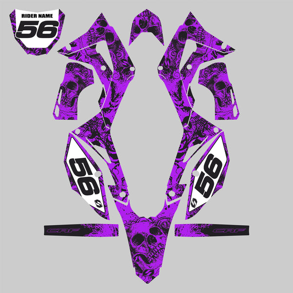 Mx Island BONECRUSHER: PURPLE/BLACK Full Graphics kit — fits KTM®