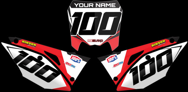 honda factory red black back ground number plates