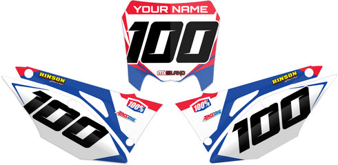 honda factory red blue number plates background kit