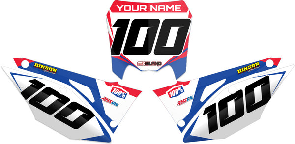 honda factory red blue number plates background kit