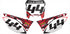 ISLAND STRIKE: BLACK/RED Honda Number Plate Graphics kit