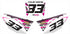 JET FIGHTER: kit de gráficos de números Honda MAGENTA/GRIS