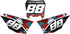 NIGHT RIDER: RED/CYAN Number Honda Plate Graphics kit