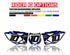 ISLAND STRIKE: BLUE/BLACK Yamaha Number Plate Graphics kit