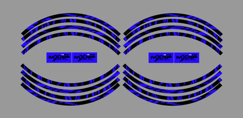 ISLAND STRIKE: BLACK / BLUE Rim Graphics