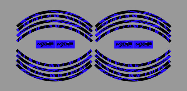 ISLAND STRIKE: BLACK / BLUE Rim Graphics