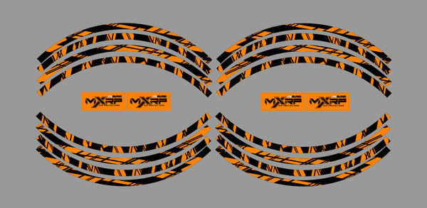 ISLAND STRIKE: BLACK / ORANGE Rim Graphics