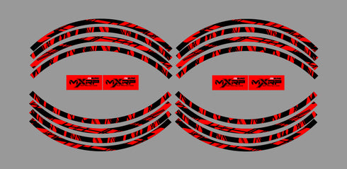 ISLAND STRIKE: BLACK / RED Rim Graphics