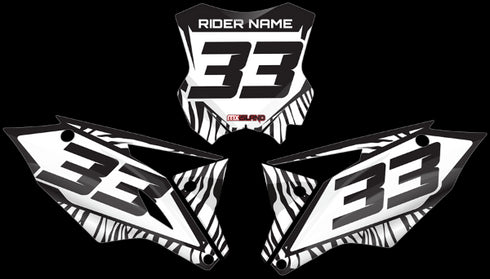 kawasaki background graphics kit in beast mode, number plates