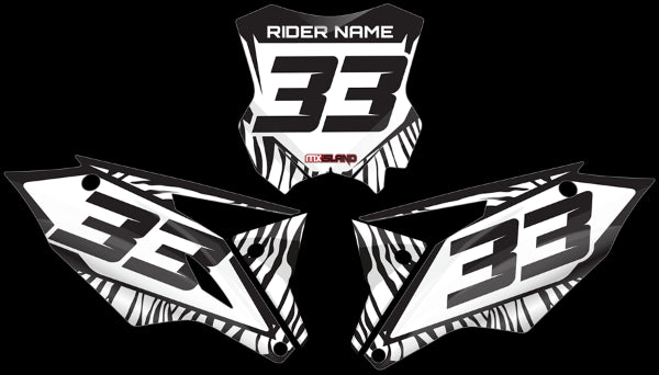 kawasaki background graphics kit in beast mode, number plates