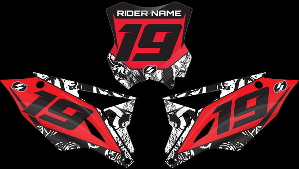 kawasaki number plates in bonecrusher design