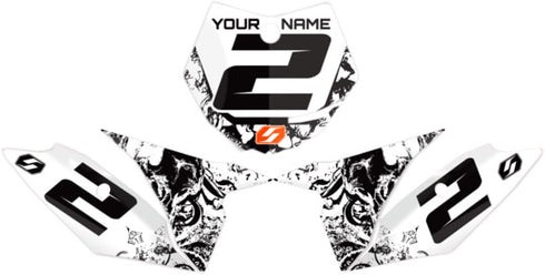 KTM back ground graphics kit in bonecrusher design, mxisland