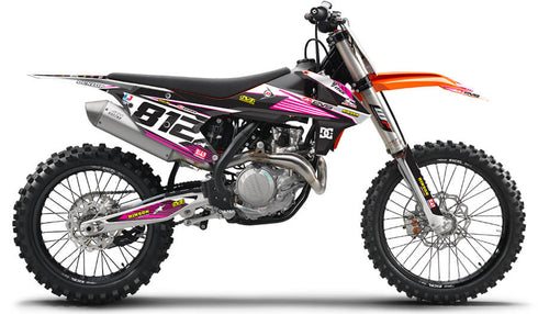RIDGELINE: MAGENTA/BLANCO Kit gráfico completo KTM