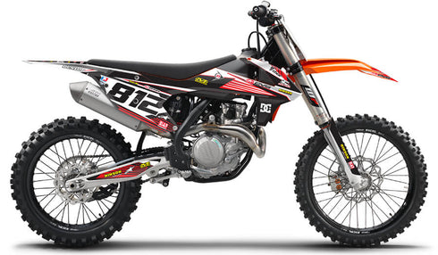 RIDGELINE: Kit gráfico completo KTM ROJO/BLANCO