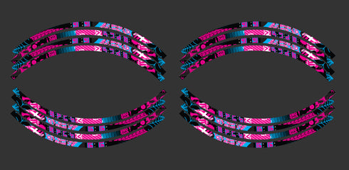 NIGHT RIDER: MAGENTA / CYAN Rim Graphics