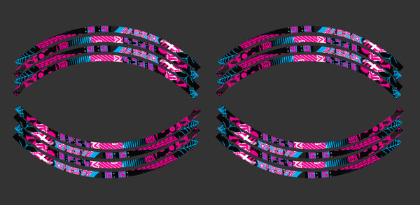 NIGHT RIDER: MAGENTA / CYAN Rim Graphics