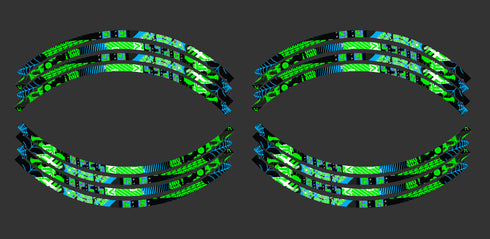 NIGHT RIDER: GREEN / CYAN Rim Graphics