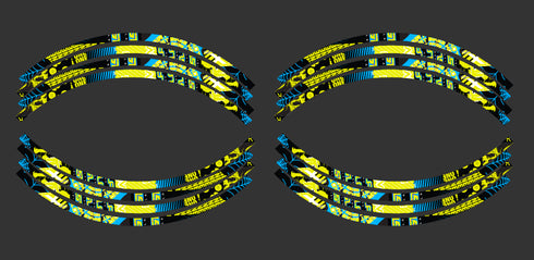 NIGHT RIDER: YELLOW / CYAN Rim Graphics