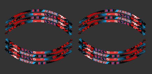 NIGHT RIDER: RED / CYAN Rim Graphics