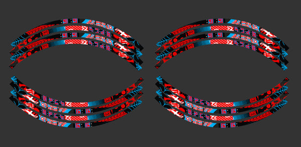 NIGHT RIDER: RED / CYAN Rim Graphics
