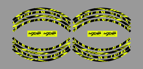 ISLAND STRIKE: BLACK / YELLOW Rim Graphics
