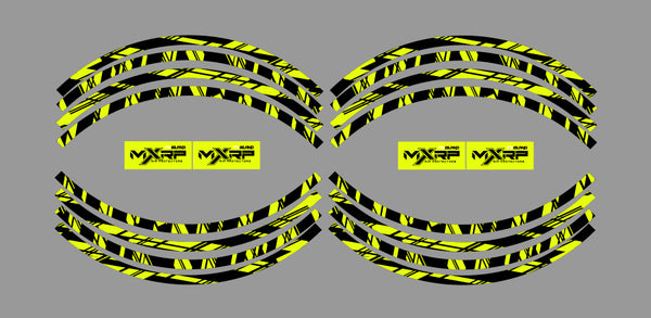 ISLAND STRIKE: BLACK / YELLOW Rim Graphics