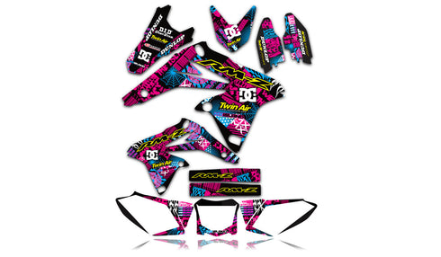 NIGHT RIDER: Kit de gráficos completo Suzuki MAGENTA/CYAN