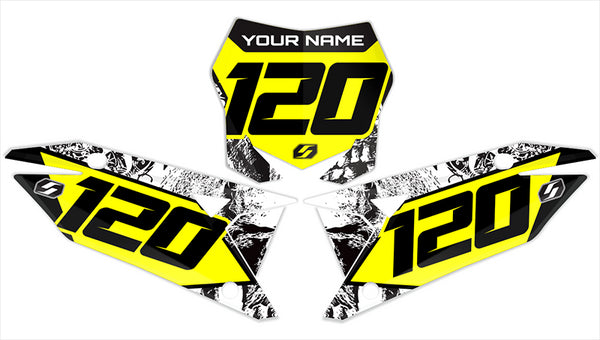 suzuki background graphics kit in bonecrusher design