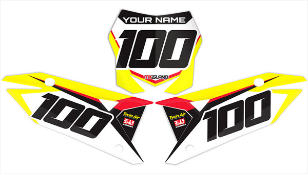 suzuki red yellow factory background number plates