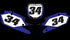 STOCK: Kit de gráficos de matrícula Yamaha AZUL/NEGRO