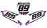 NIGHT RIDER: MAGENTA/CYAN Yamaha Number Plate Graphics kit