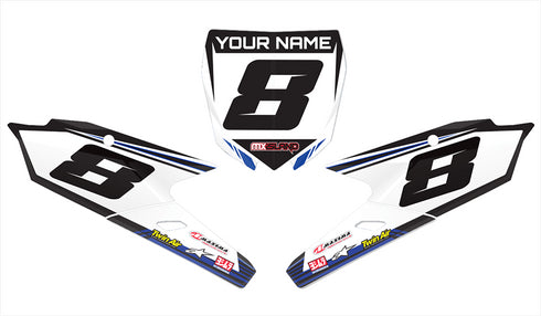 front number plates, decals, graphics, motocross