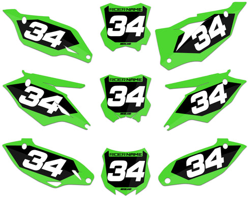 SERIE X-3: Kit gráficos de matrículas Kawasaki
