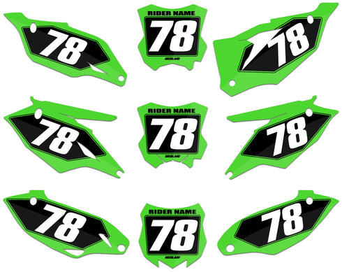 SERIE X-4: Kit gráficos de matrículas Kawasaki