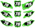 SERIE X-4: Kit gráficos de matrículas Kawasaki