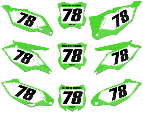 SERIE X-4: Kit gráficos de matrículas Kawasaki