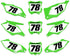 SERIE X-4: Kit gráficos de matrículas Kawasaki