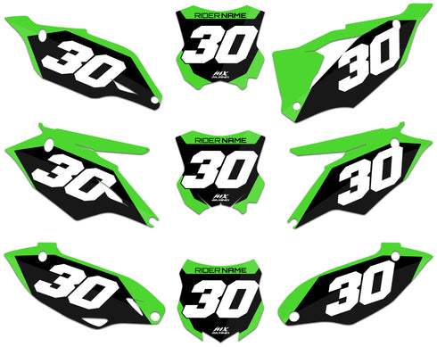 X-5 SERIES: Kawasaki Number Plate Graphics kit
