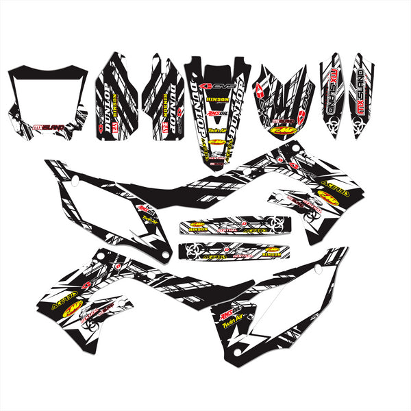 ISLAND STRIKE: WHITE/BLACK Kawasaki Full Graphics Kit