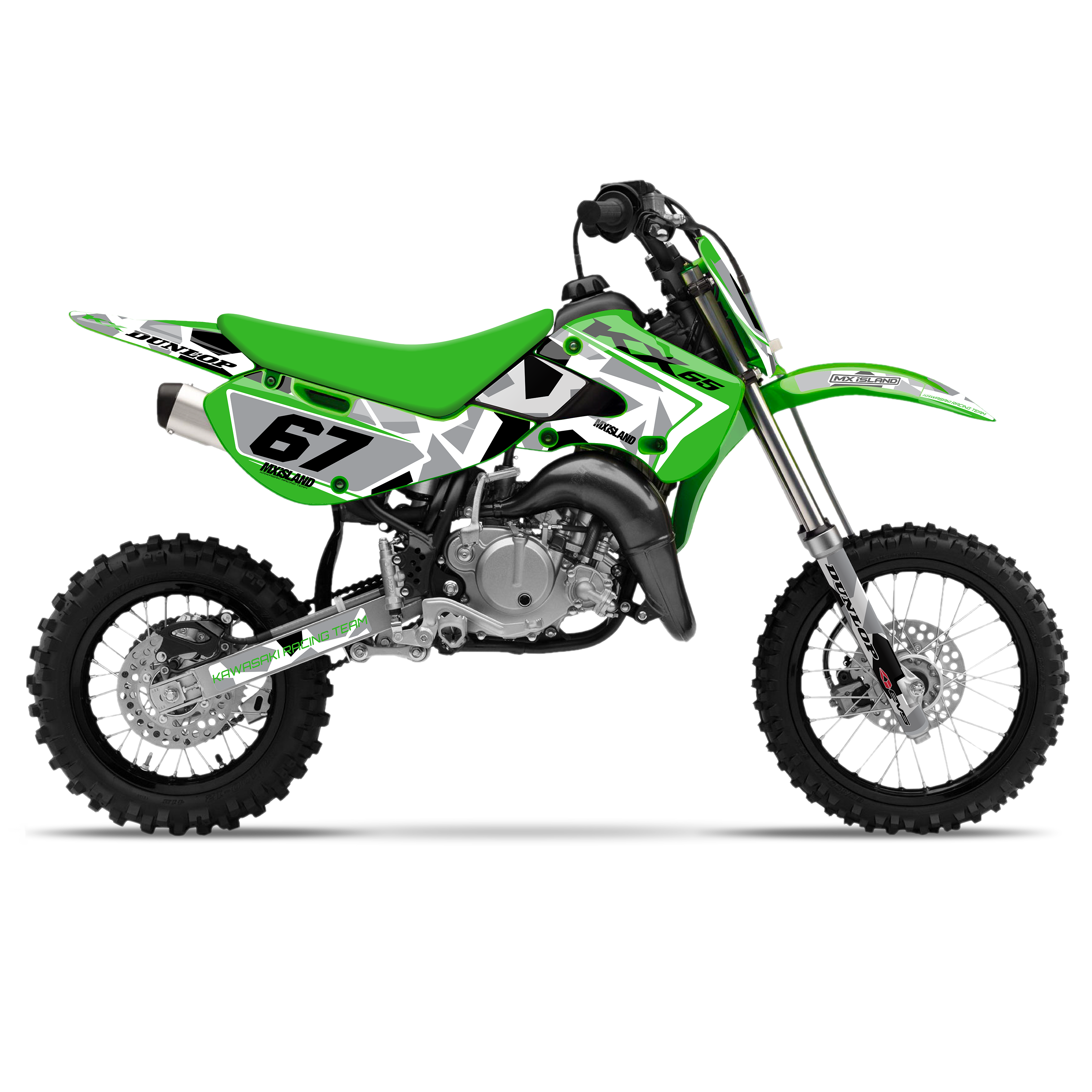【期間限定値下げ】tokyocrafts　MULTIFLABLE KX 65 2000 - 2025 Kawasaki Full Graphics Kit - Urban Camo Smoke