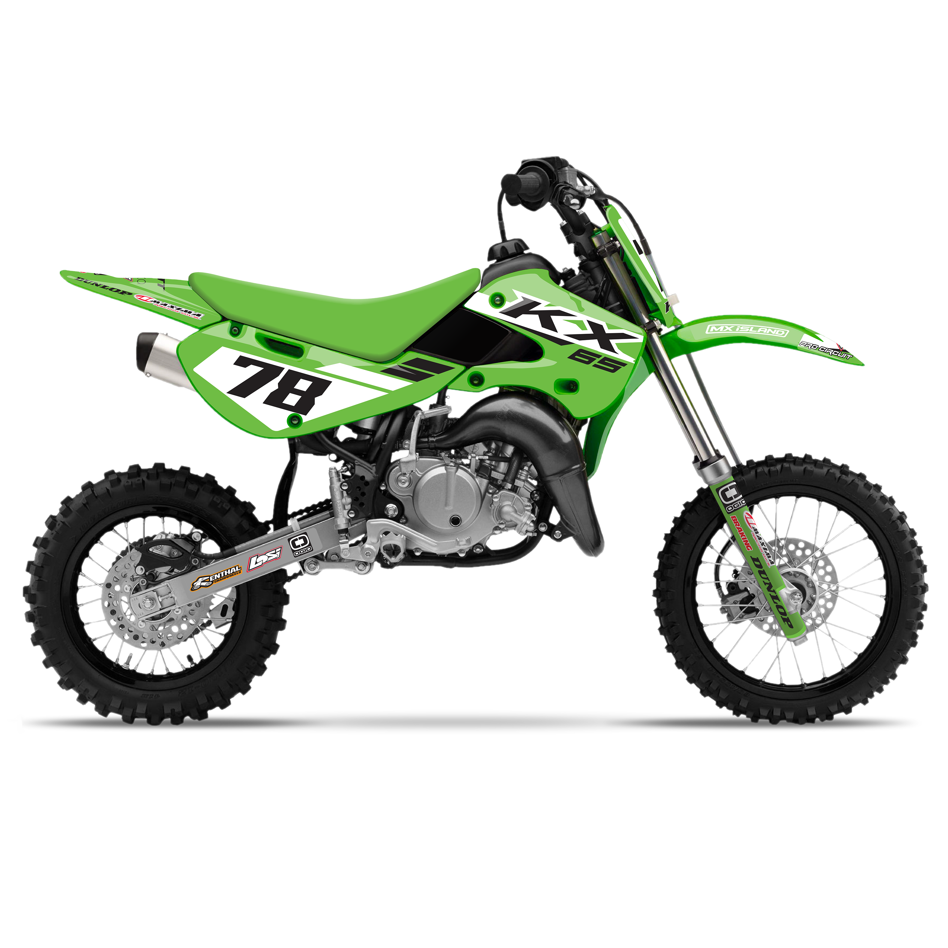 土日割【希少ヴィンテージ】 競パン ホワイトx グリーンストライプ Works Classics Kawasaki Full Graphics Kit – MXISLAND