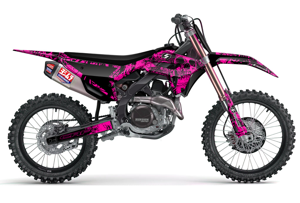 BONECRUSHER: MAGENTA/BLACK Honda Complete Graphics kit