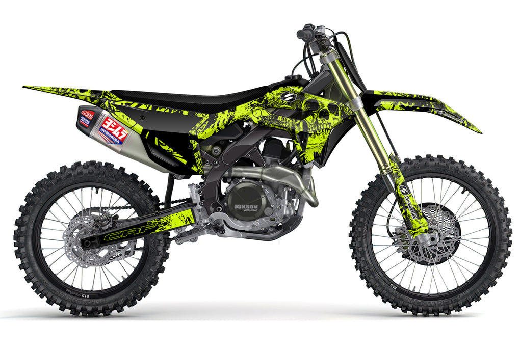 BONECRUSHER: TOXIC GREEN/BLACK Honda Complete Graphics kit