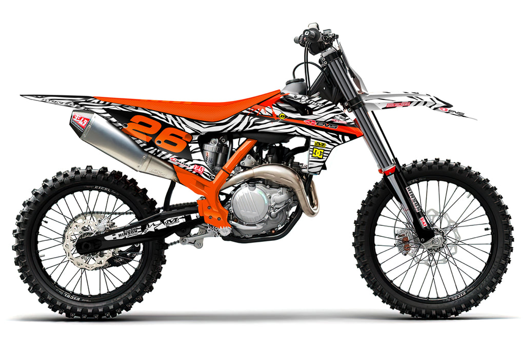 BEAST MODE: ORANGE/BLACK KTM Complete Graphics Kit