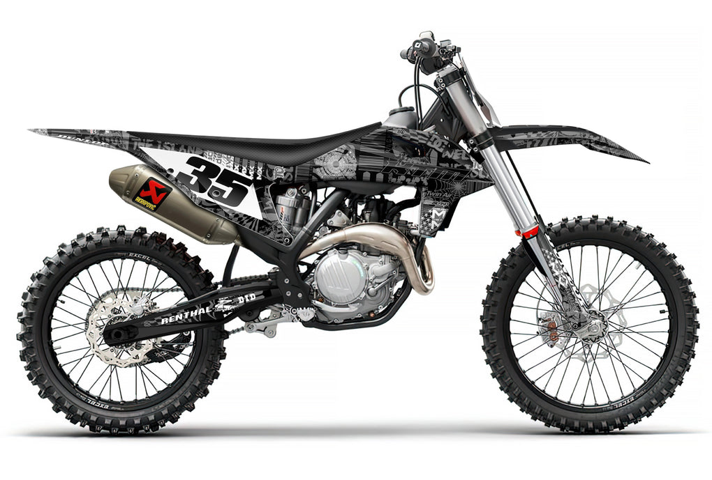 NIGHT RIDER: GREY/BLACK KTM Complete Graphics kit